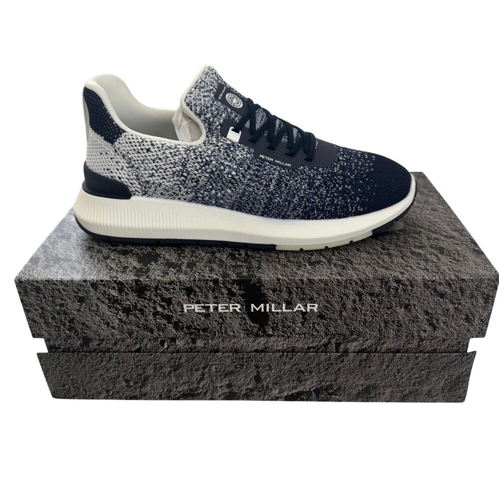 NEW Peter Millar Womens Hyperlight Apollo Casual Slip On Sneakers Navy/White 9.5 - Picture 6 of 9